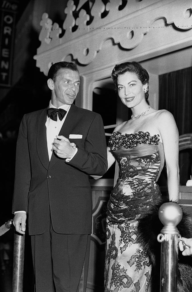 Frank Sinatra escorts Ava Gardner to MGM's Technicolor "Show Boat" premiere.