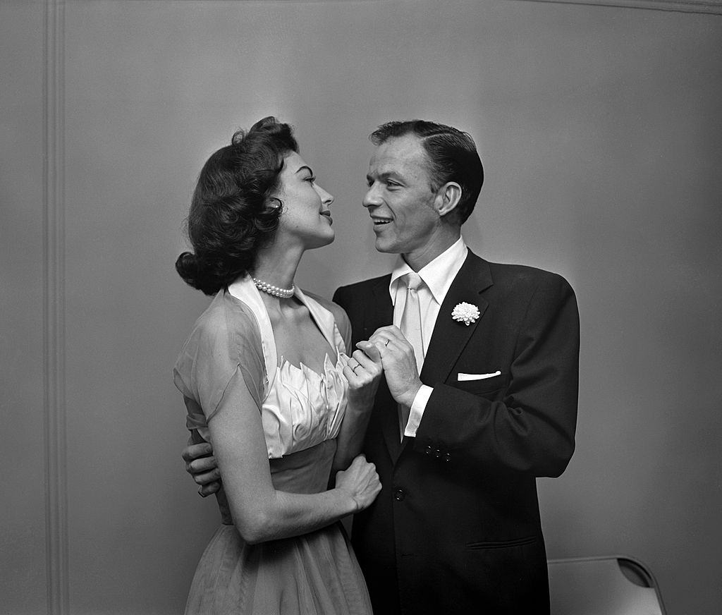 Frank Sinatra and Ava Gardner on their wedding day