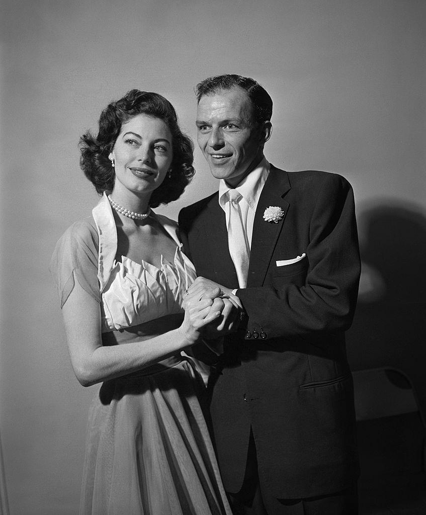 Frank Sinatra and Ava Gardner on their wedding day. Image dated November 7, 1951.