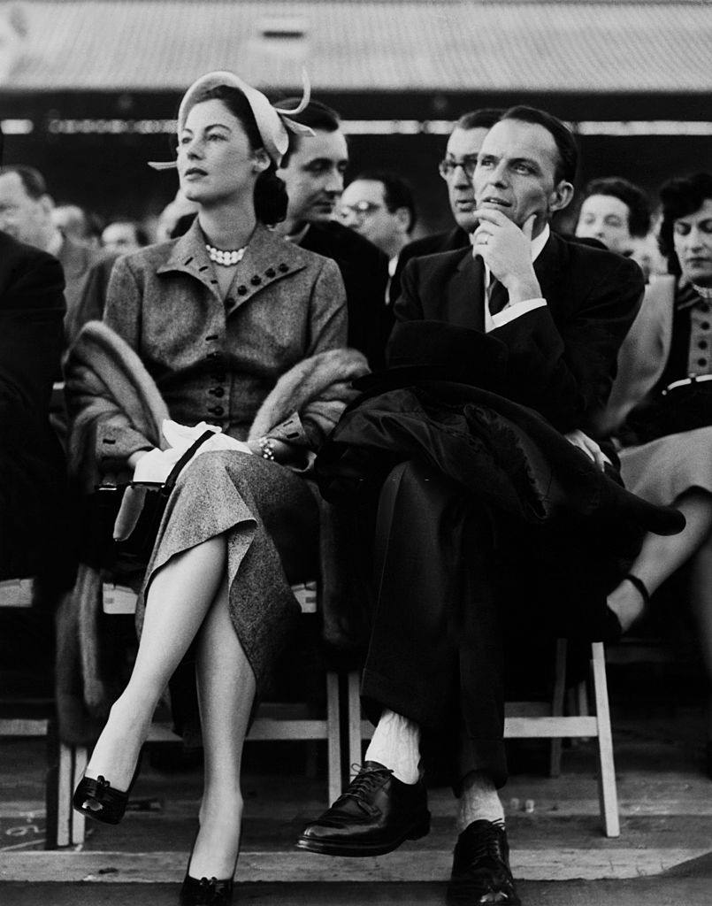 Frank Sinatra and Ava Gardner enjoying a game.
