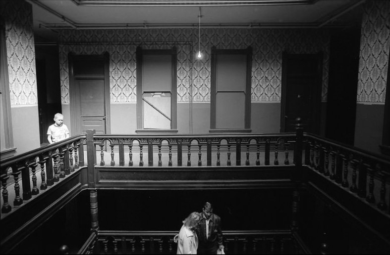 Boy in hotel, 1975