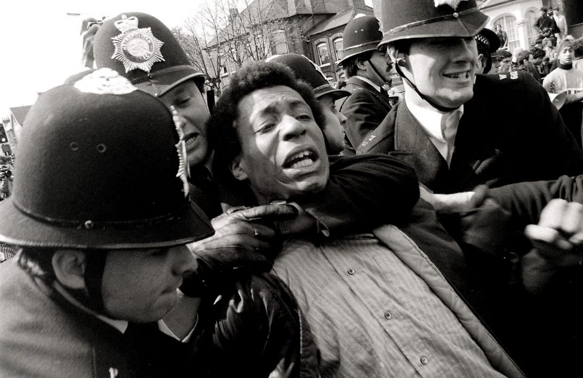 Police arrests at Newham 7 demo, London – 1985