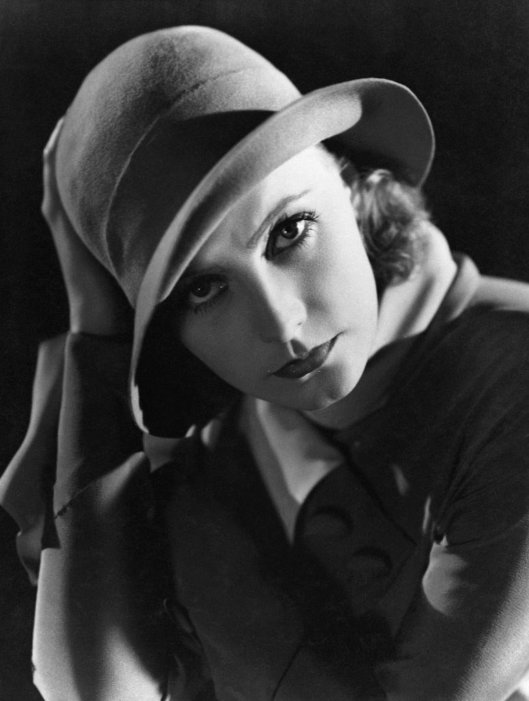 Greta Garbo wearing a hat, 1927.