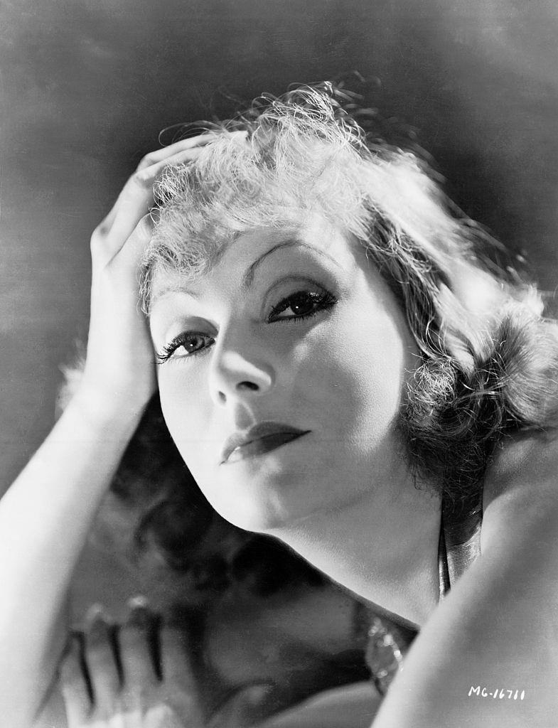 Greta Garbo posing for a portrait, 1928.