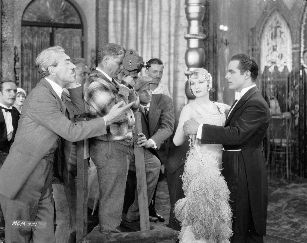 Greta Garbo dancing with film director Mauritz Stiller, 1926.