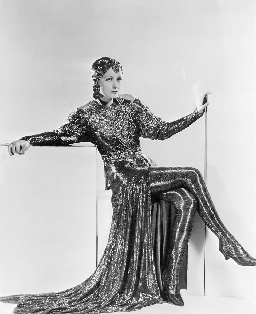 Greta Garbo in a costume of the Mata Hari style, 1931.
