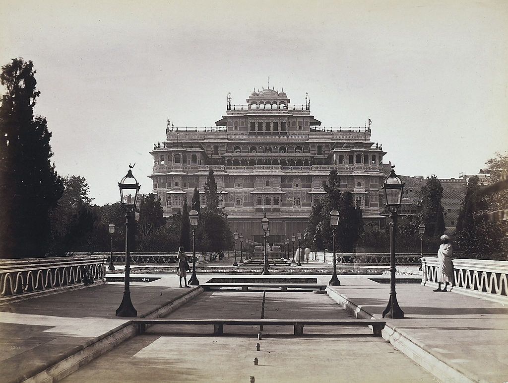 The maharajah's palace in Jaipur, 1870s.