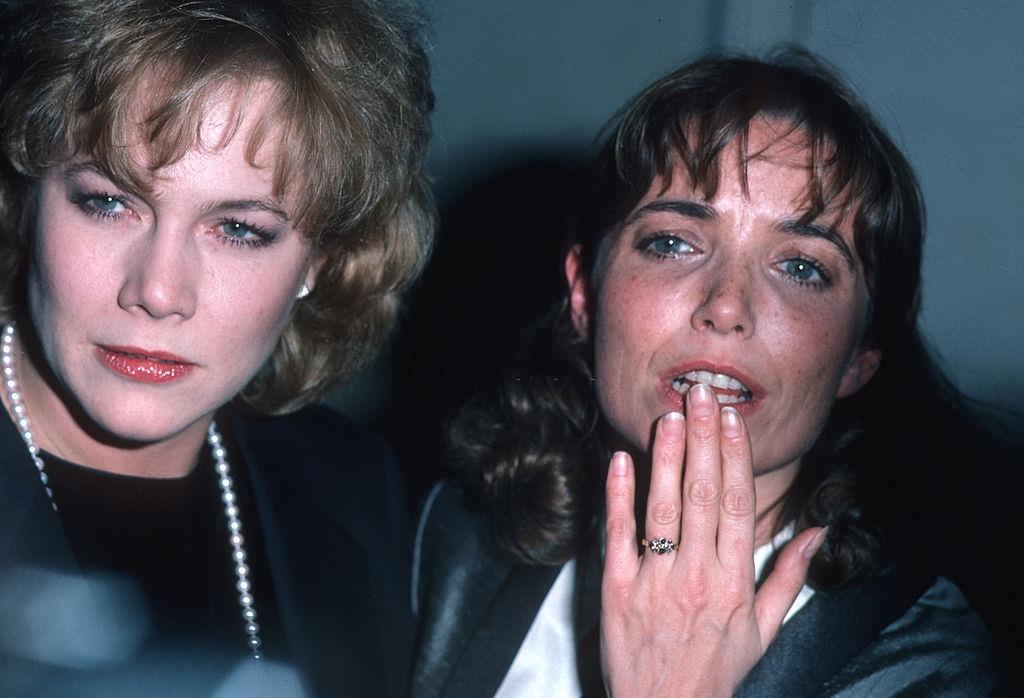 Karen Allen with Kathleen Turner, 1986.