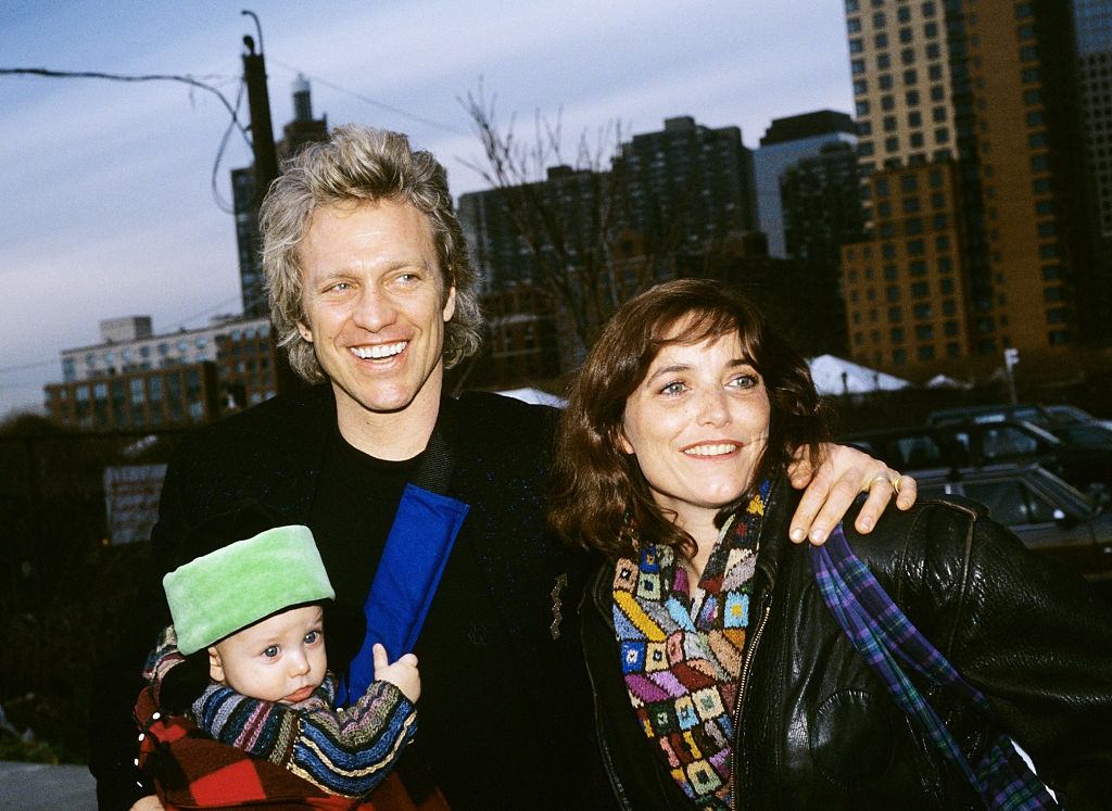 Karen Allen with her hsuband, Kale Brown and son, Nicholas, 1990