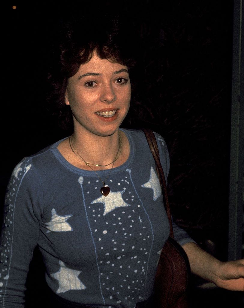 Mackenzie Phillips arriving at a party, 1977.