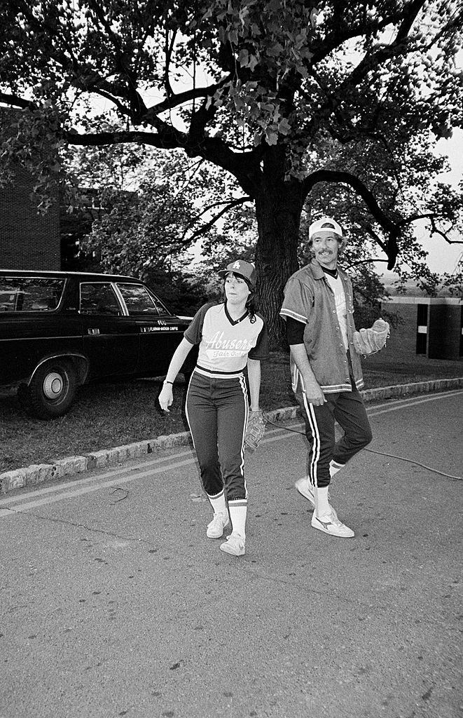 Mackenzie Phillips playing with her father John Phillips, 1980.