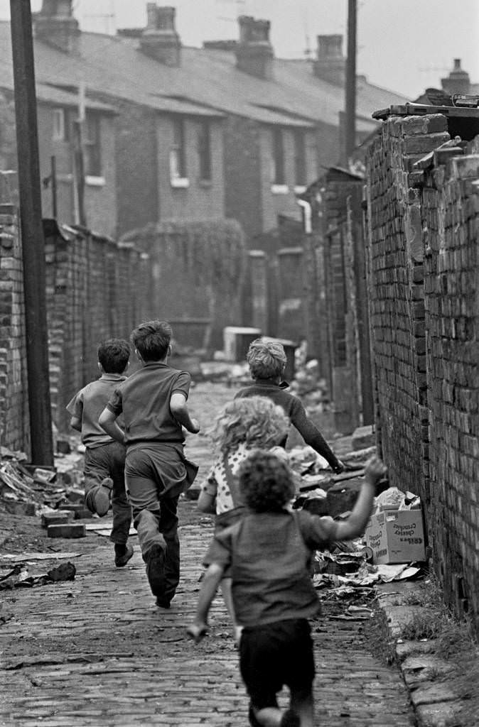 Children playing in Manchester 1971