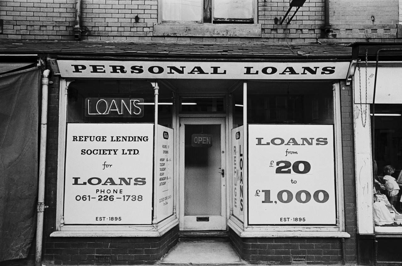 Personal Loans shop, Manchester 1970