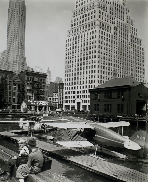 Downtown Skyport, Pier 11, East River, Manhattan, August 12, 1936