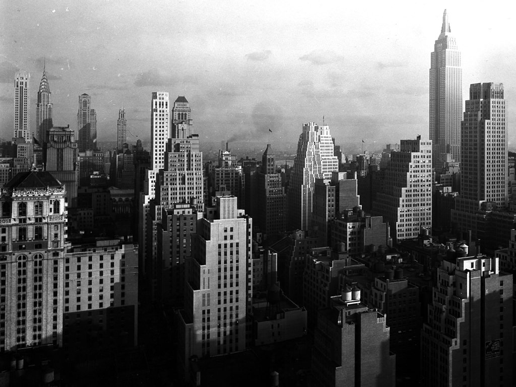 Midtown Manhattan view from McGraw-Hill building, October 9, 1931