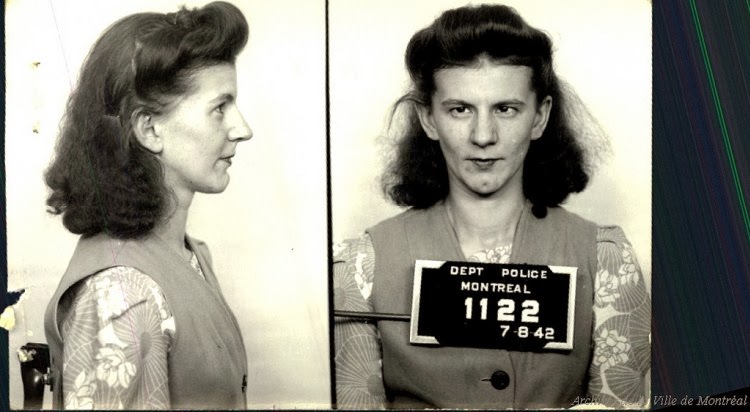 Madeleine Gagnon was arrested in connection with an investigation into prostitution. in 1943.