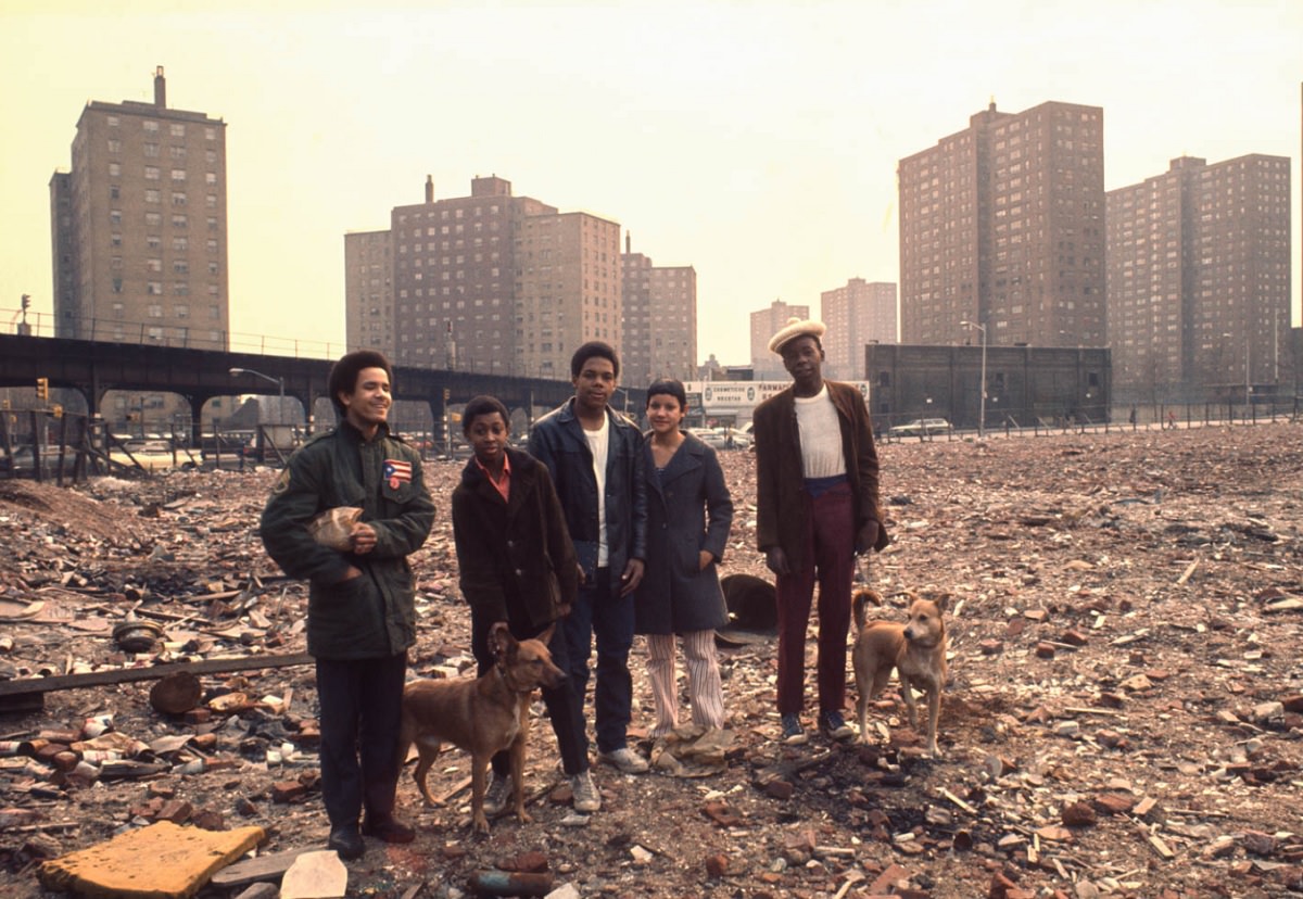 View East from St. Ann's Ave. at Westchester Ave., Bronx, 1970.