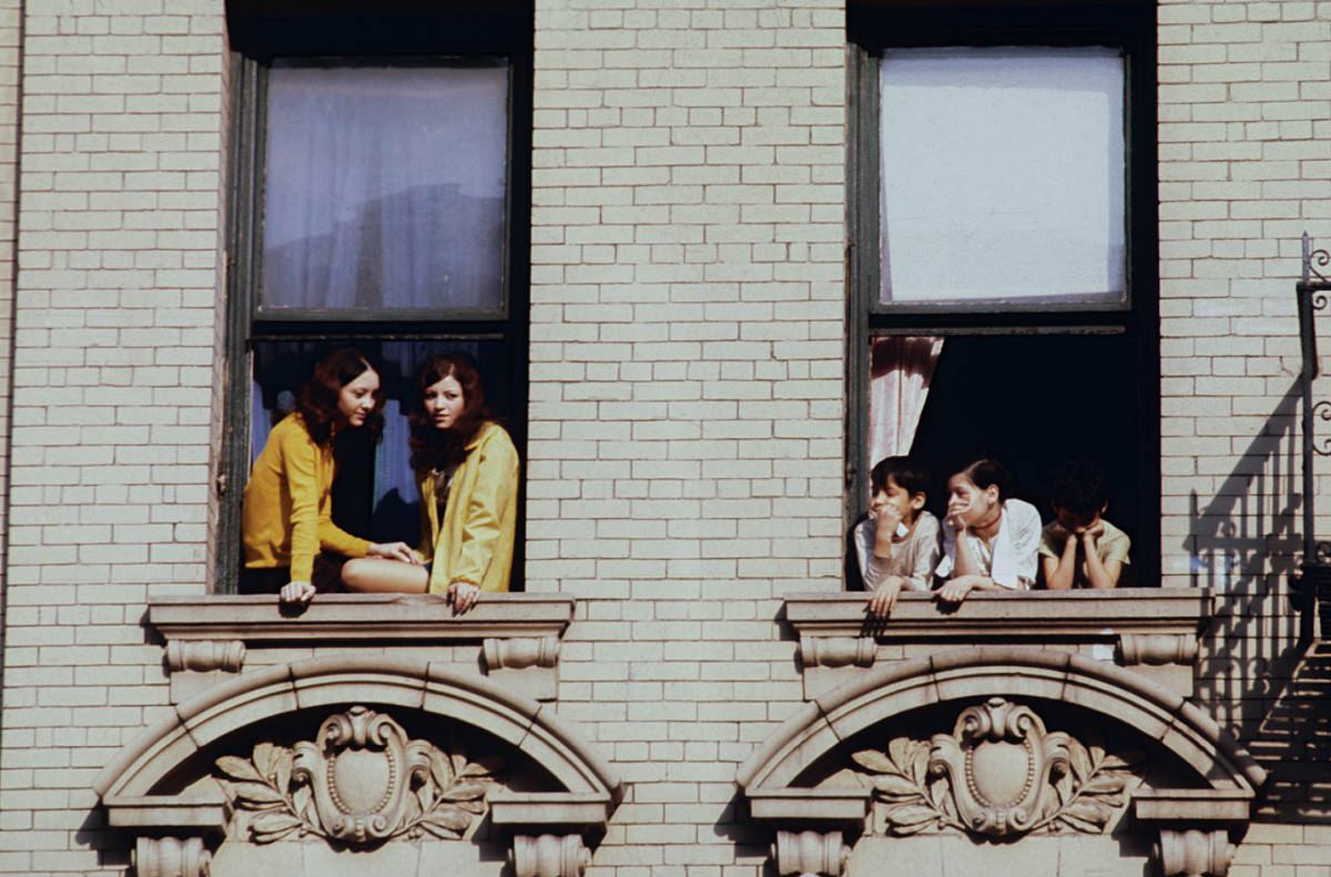 Watching a Socialist Workers Party march, Lower East Side, 1970