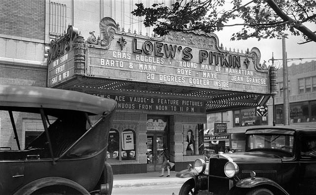 Side-street view of Loew's Pitkin Theatre, Brooklyn, New York, May, 1930