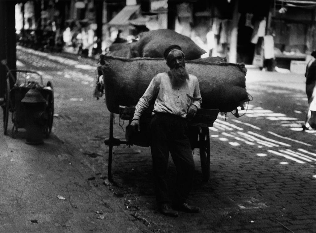 A rag merchant, New York City, 1930.