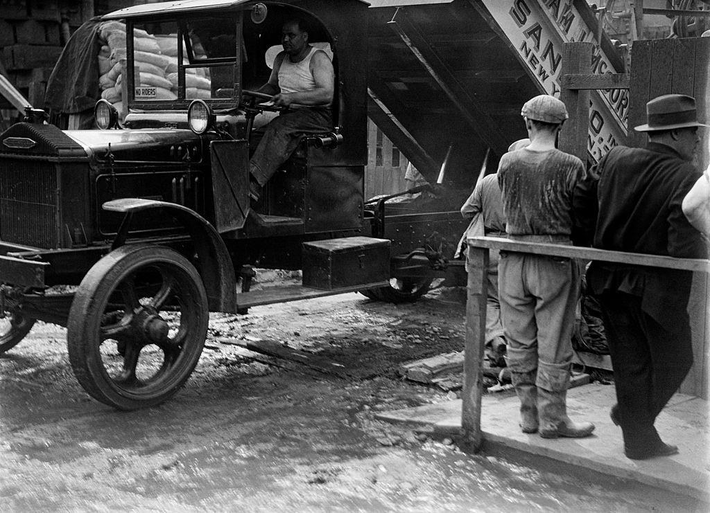 Dump Truck at Construction Site, New York City, 1930.