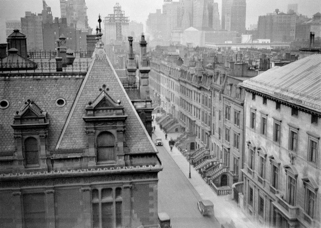 48th Street Near Fifth Avenue, Midtown Manhattan, New York City, 1930.