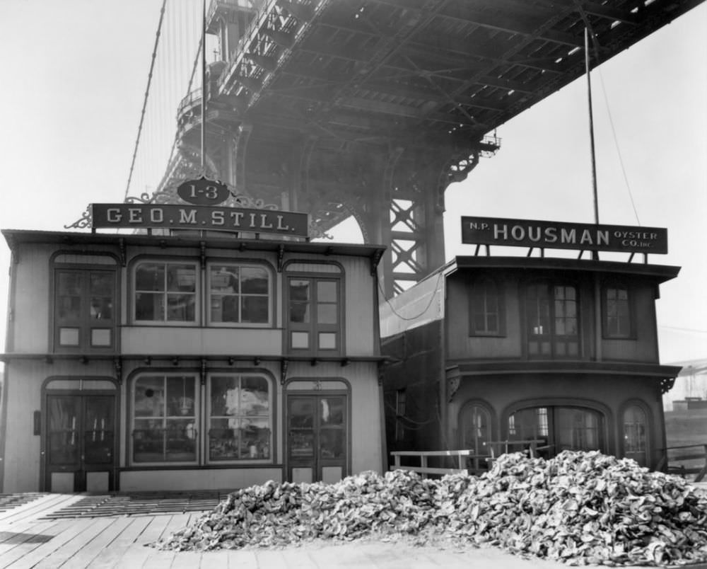 Oyster Houses, South Street and Pike Slip, Manhattan.