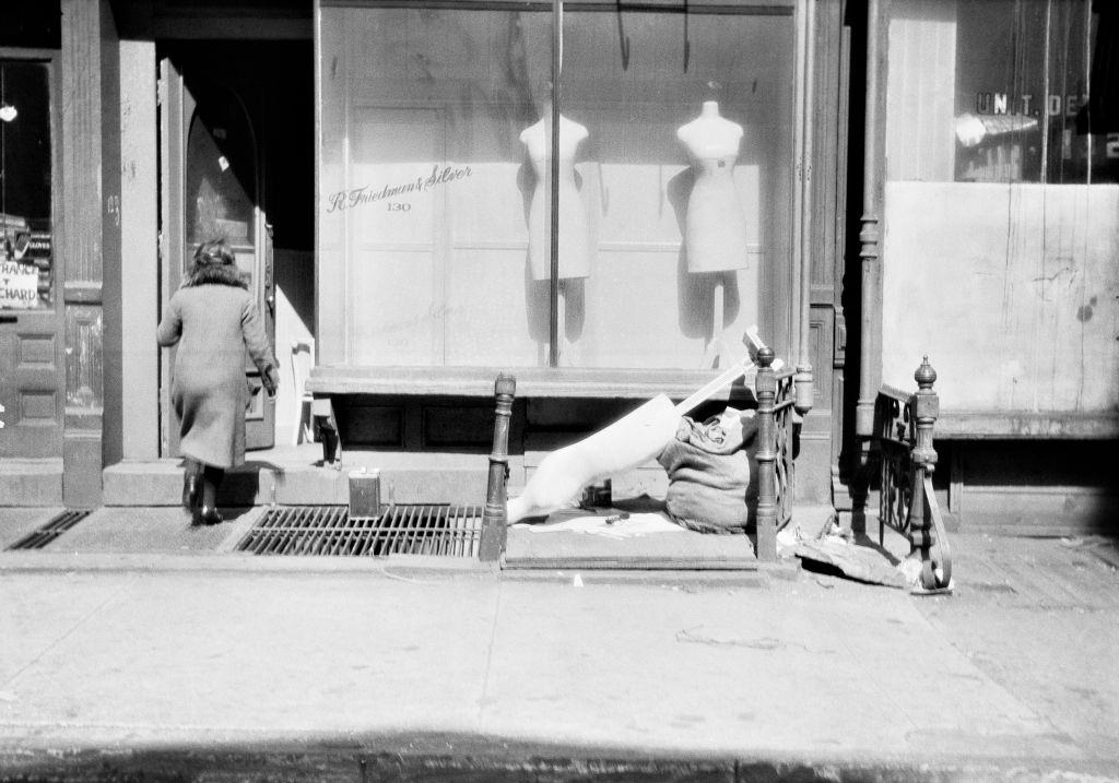 An empty shop, R Friedman and Silver, on the Lower East Side, New York City, 1930.