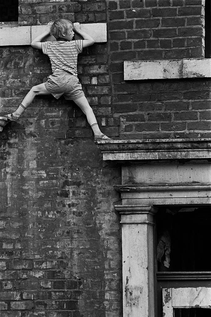 Dangerous play in unsecured derelict houses Newcastle, 1971