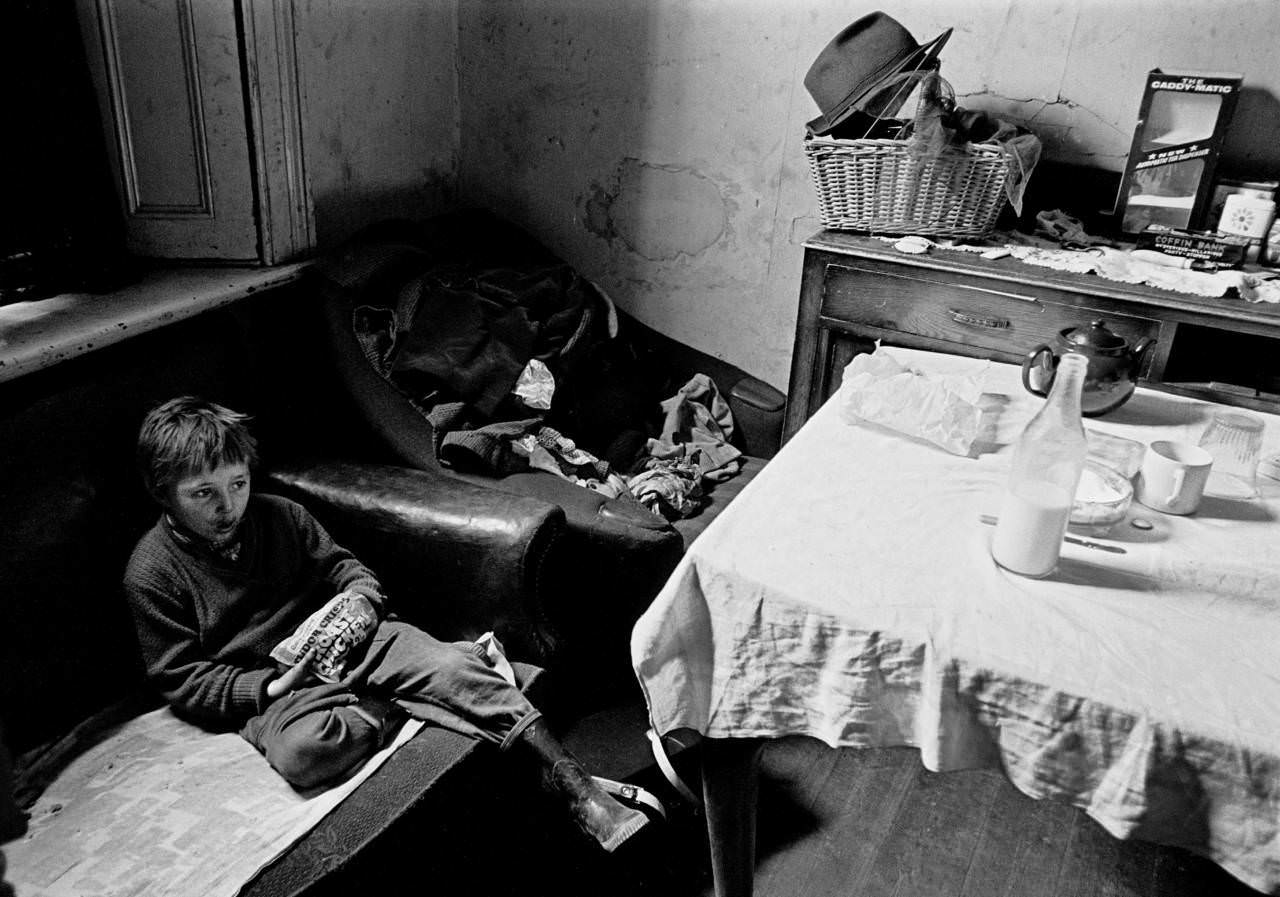 A little boy in her house, 1971.