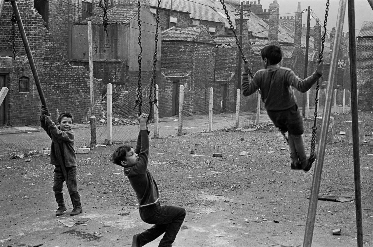 Derelict playground, Newcastle upon Tyne 1971