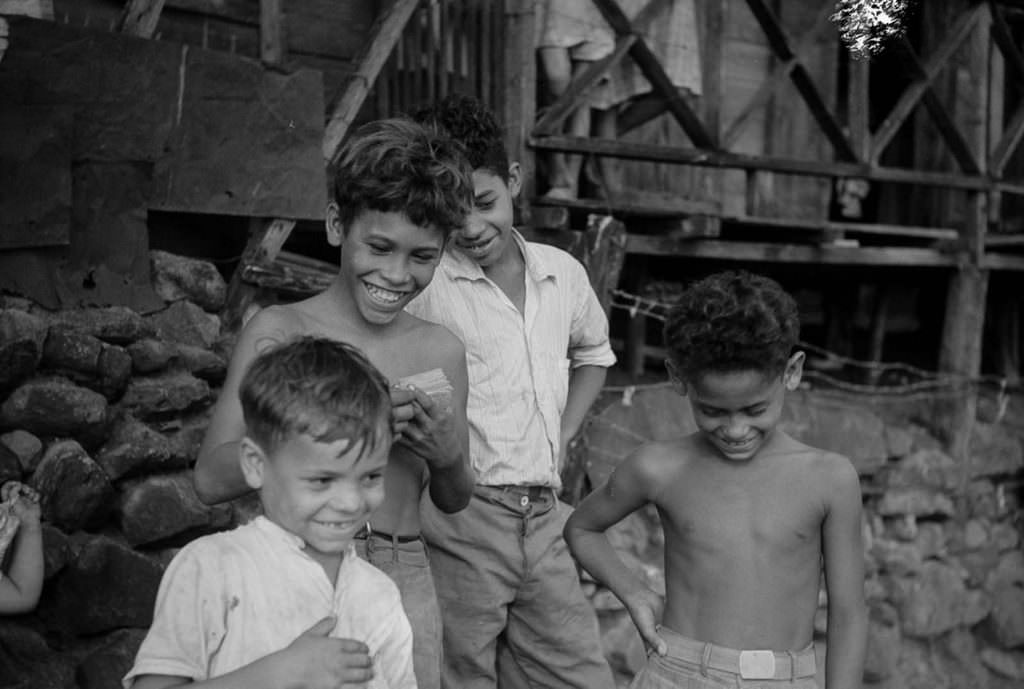 Boys in a slum in Yauco.