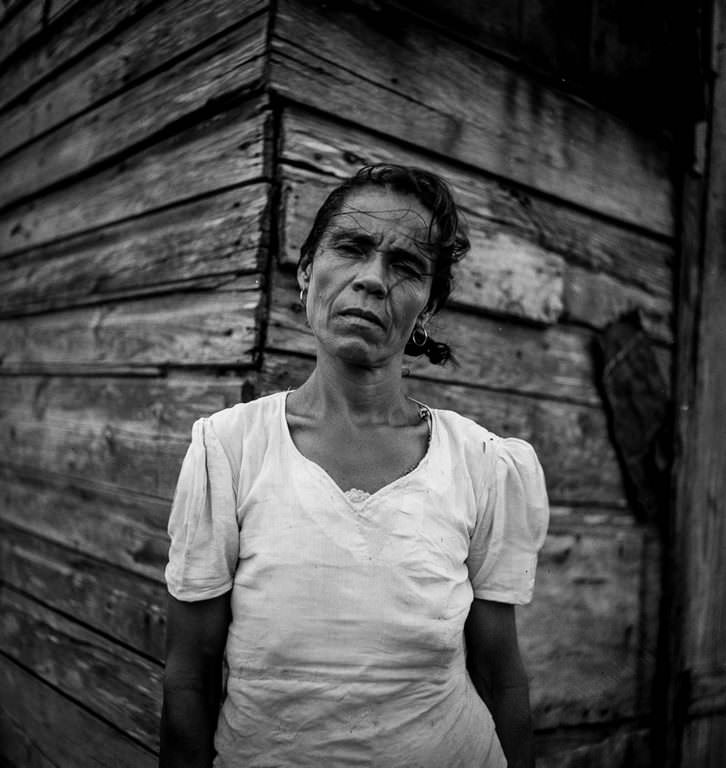 A woman who lives on land in Santurce that the FSA is buying for a land and utility housing project.