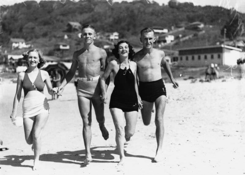 Beachgoers at Burleigh Heads, Queensland