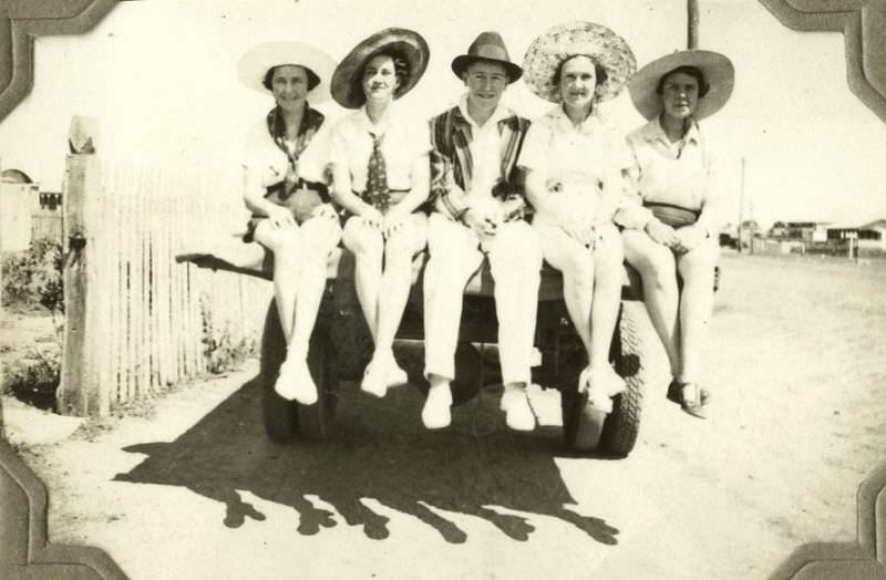 Enjoying a ride on the back of a truck, Ayr, Queensland