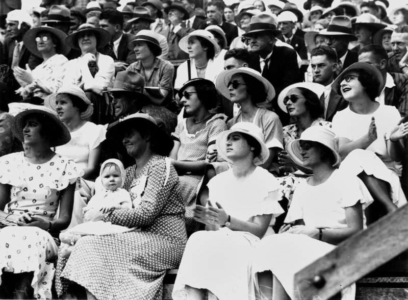 Watching a tennis game at Milton, Queensland