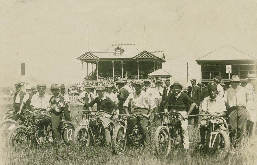 First meeting of the Cairns Motor Cycle Club at the Woree Speedway, 1930.
