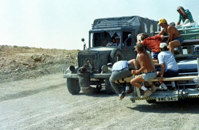 Stuntman Vic Armstrong films the legendary chase sequence