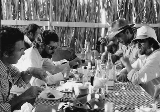 Lunch on the 'Raiders of the Lost Ark' set
