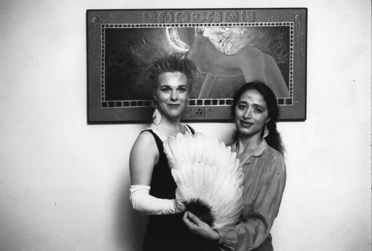 Julie Z, Yolanda Ariyana, John Penuelas painting, 1985