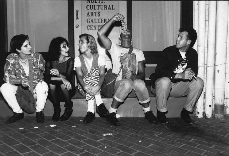 Shannen Reese, Michelle Moody; John Stoup on the right, 1985