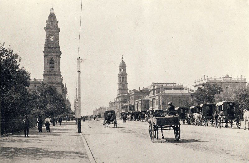 King William Street, looking north from Victoria Square, Adelaide, 1907
