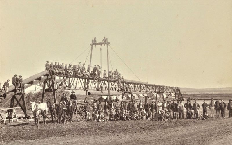 Pipeline laying and workers camp site, South Australia, circa early 1900s