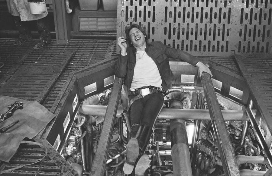 Harrison Ford, taking a break from trying to fix that pesky hyperdrive.