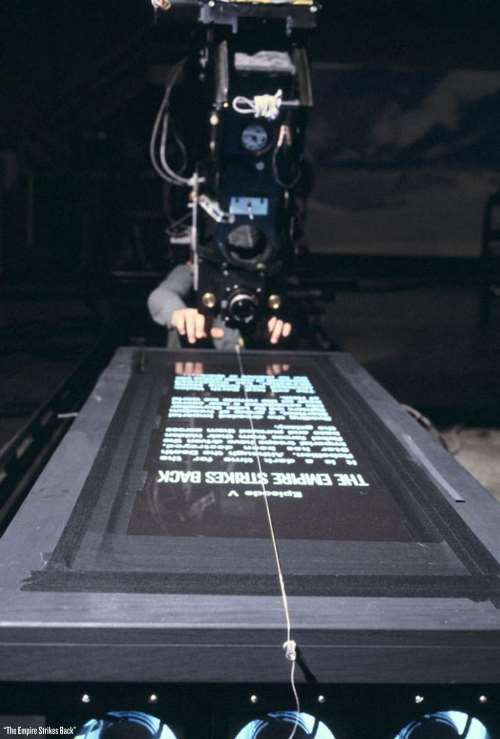 Filming the title sequence for The Empire Strikes Back.