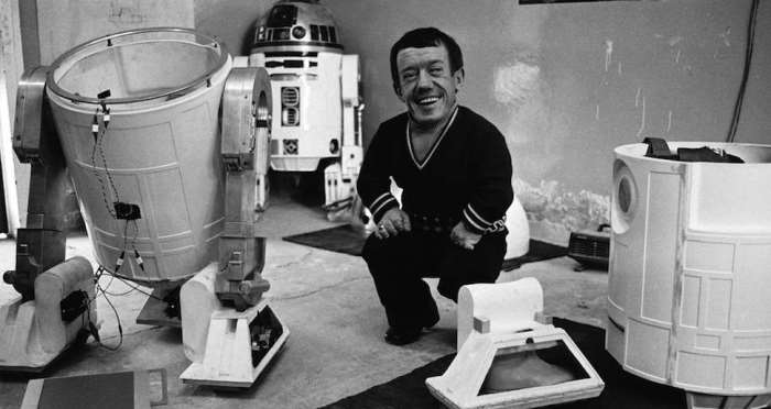 Kenny Baker, a 3 foot 8 inch actor, played R2D2 throughout the original Star Wars trilogy.