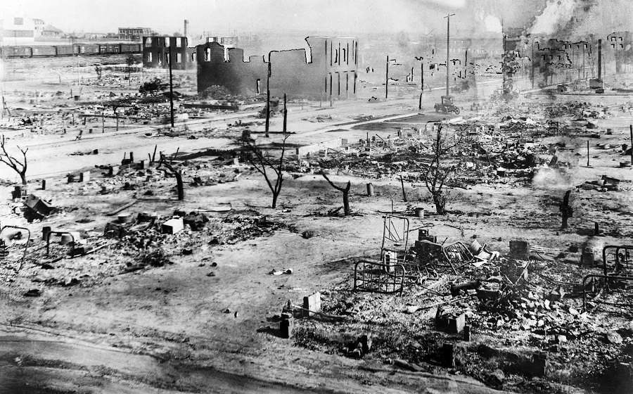 The aftermath of the Tulsa massacre, in June 1921.