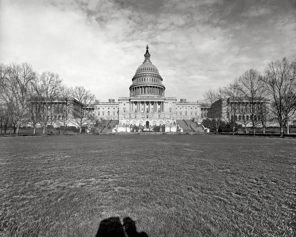 West front, U.S. Capitol, Washington D.C., 1908.
