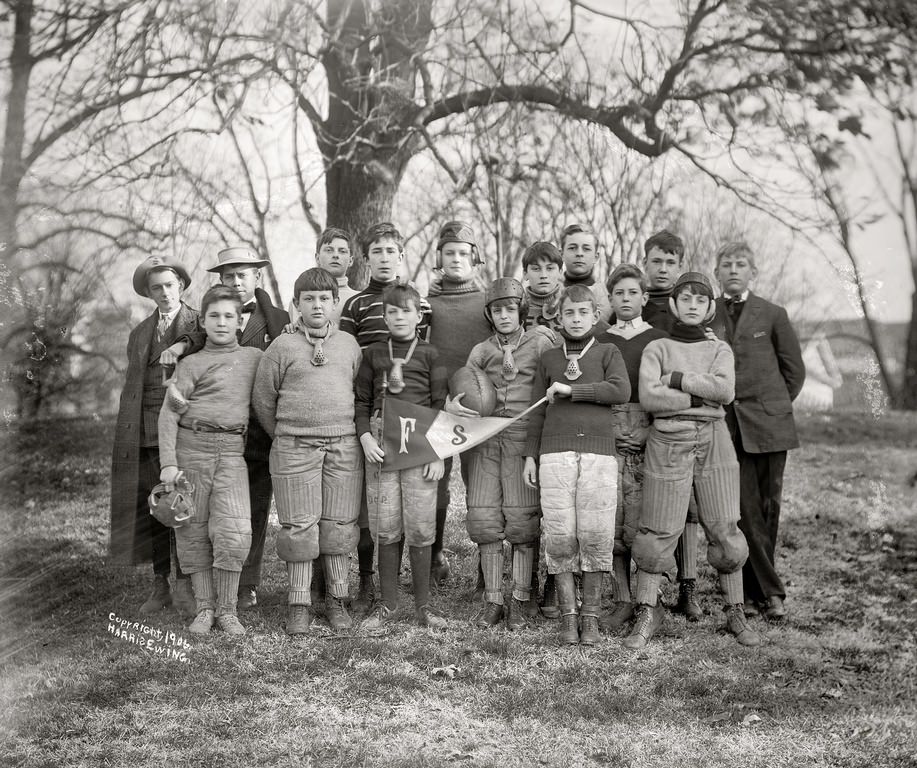 Junior varsity team at the Sidwell Friends School in Washington, D.C., 1906.