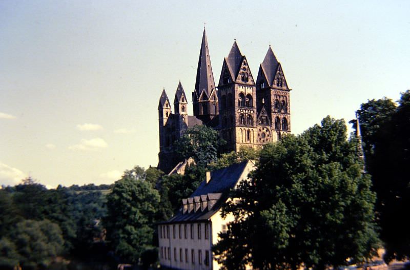 Limburg on the Lahn as seen from the Autobahn, 1960s